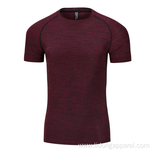 Wholesale Adult Short Sleeve Fitness Sport Men T-shirt